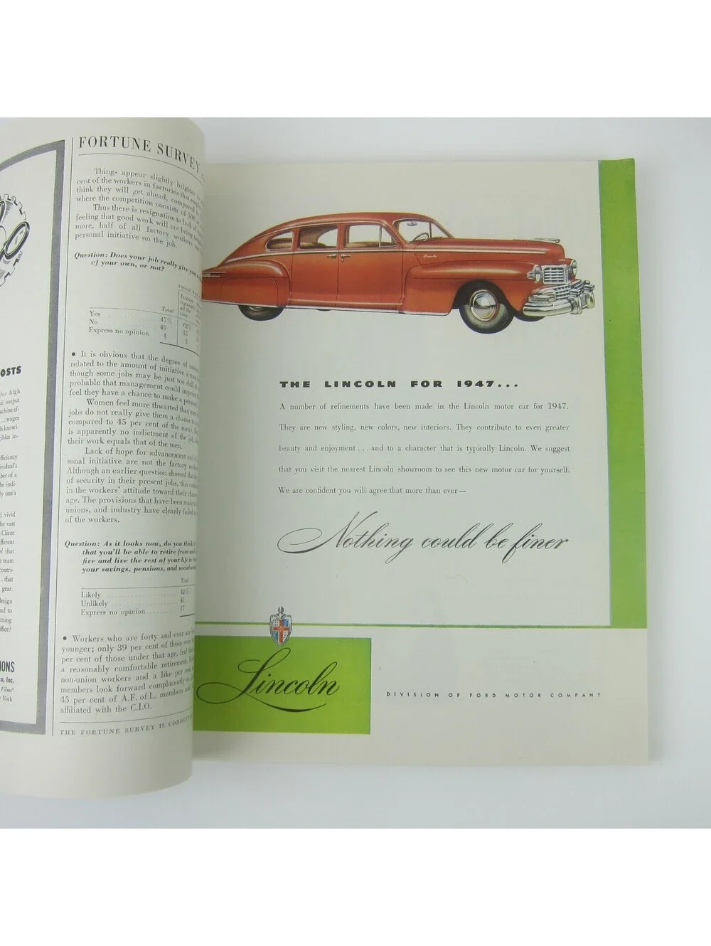 Vintage FORTUNE Magazine May 1947 Ford, Robert Young C&O, Wilson's GE, Sylvania